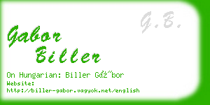 gabor biller business card